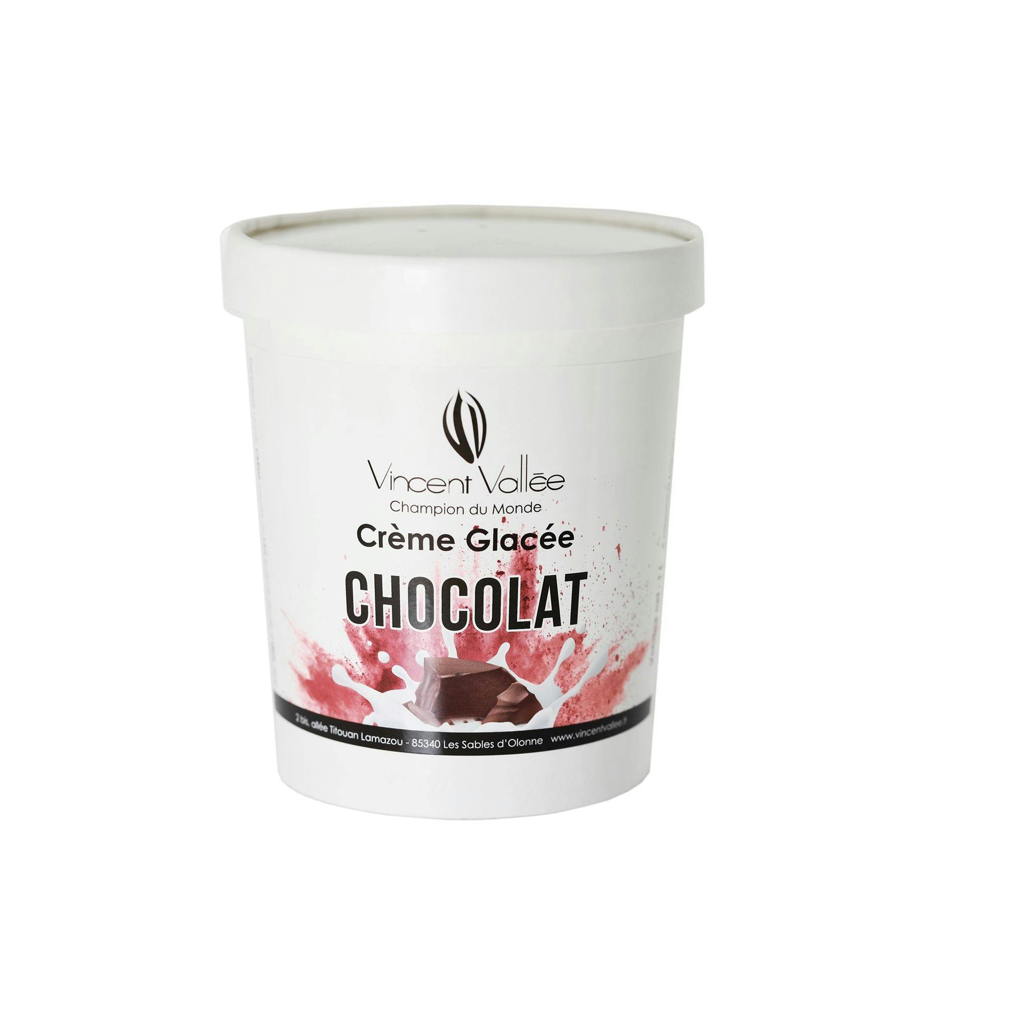 Crème glacée Chocolat Pérou 70% douce et crémeuse - Vincent Vallée world champion chocolatier
