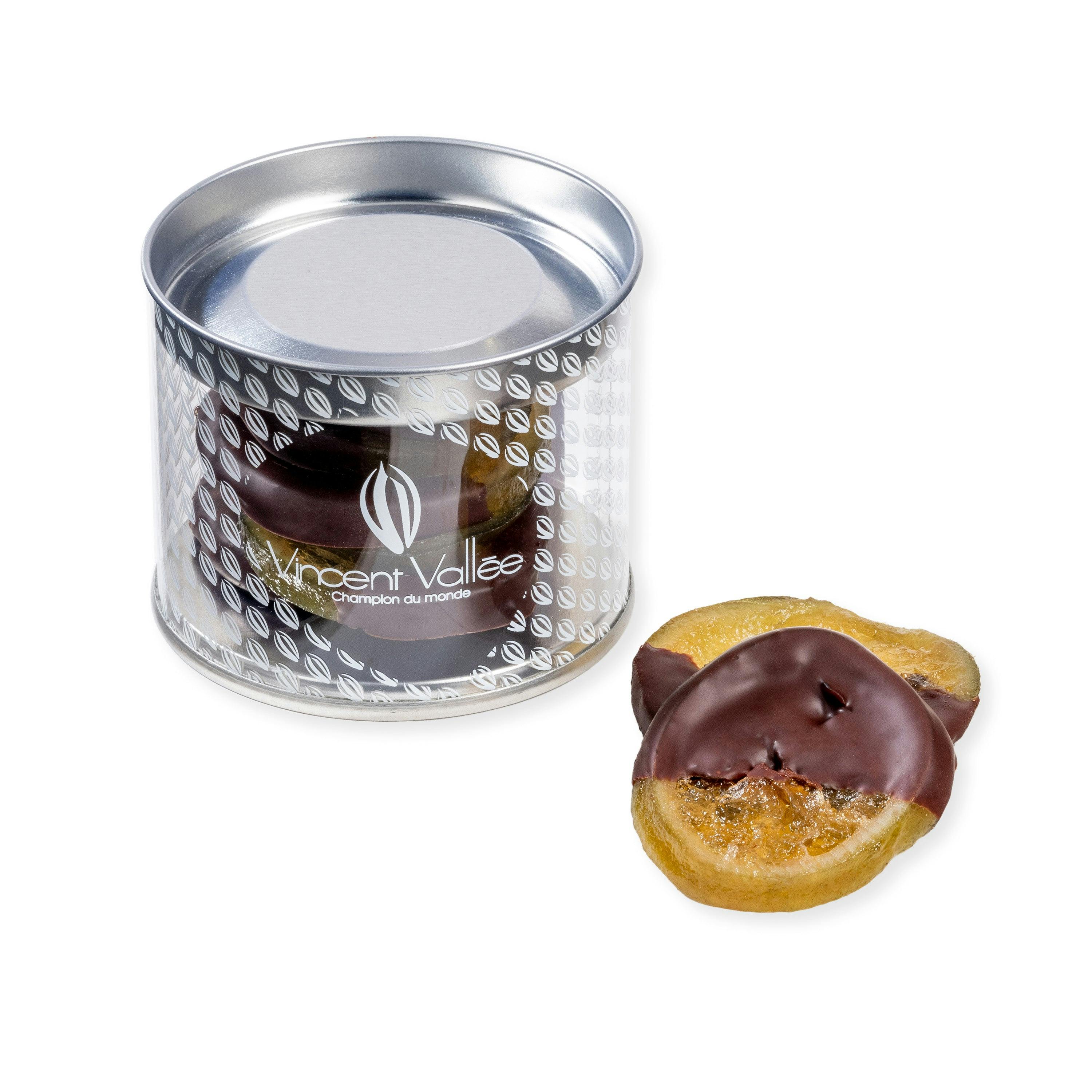 Rondelles de citrons confits chocolat noir 70% - Vincent Vallée world champion chocolatier