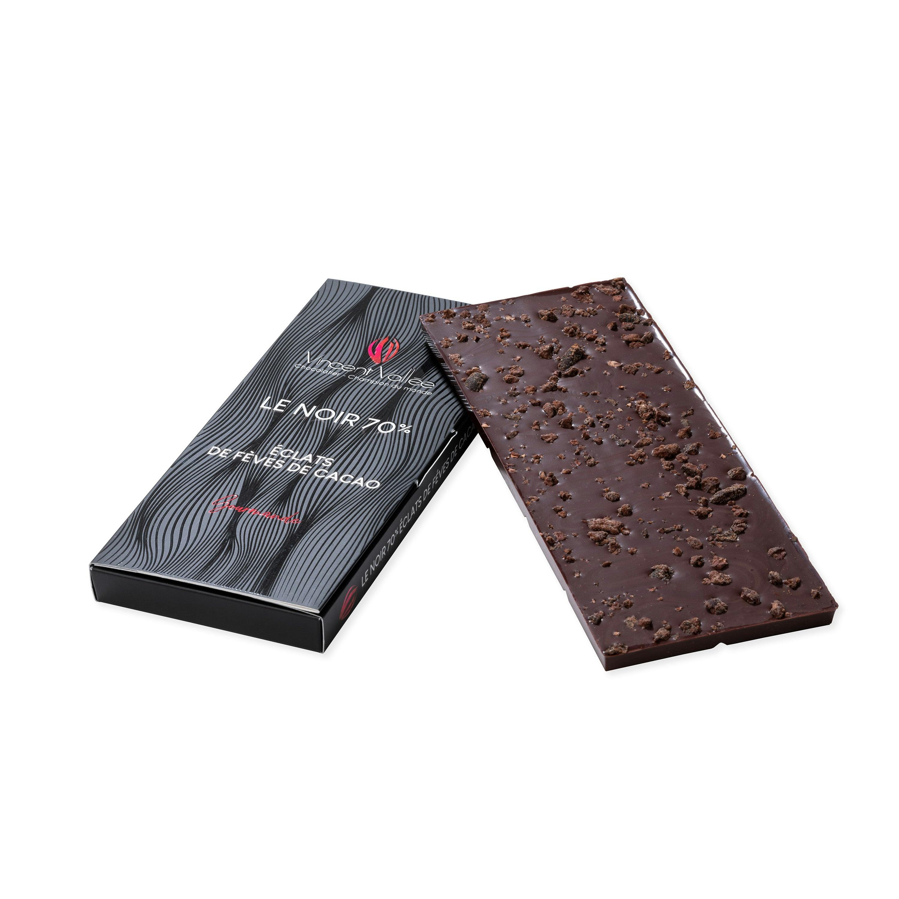 Noir Éclats de fèves de cacao - Vincent Vallée world champion chocolatier